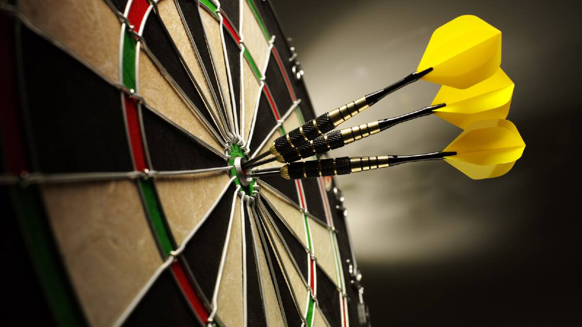 Darting action: Good luck all teams and may your darts fly straight and true.