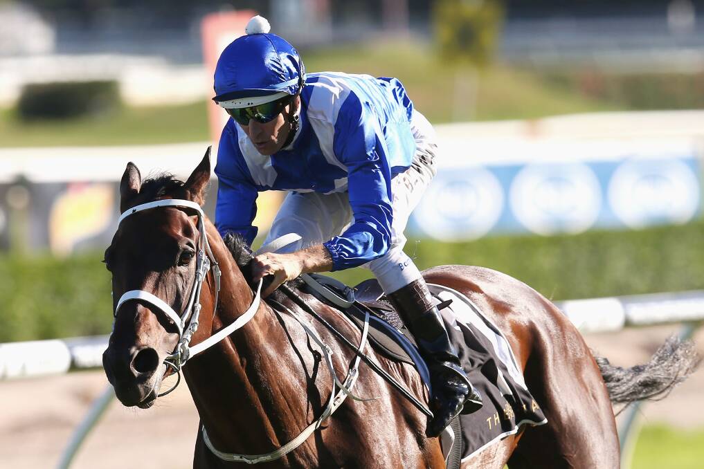 Hugh Bowman riding Winx wins race eight in the Apollo Stakes at Royal Randwick Racecourse on February 13. Photo by Jason McCawley/Getty Images