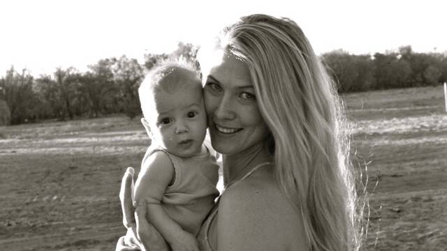 Happier times: Jodi Keough with her beautiful son, Cash. 
