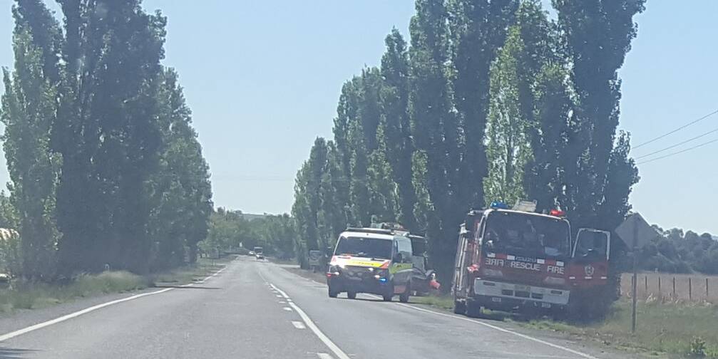 Emergency services were on the scene of a single vehicle incident in Boorowa on Monday afternoon, where a female was treated for minor injuries. 