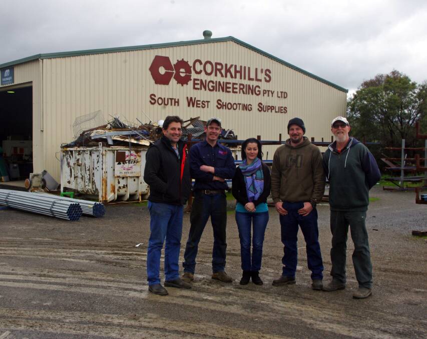 The team from Corkhill's Engineering are celebrating 21 years. From left - Matthew Corkhill, Michael Joyce, Samantha O'Donoghue, Adrian Baker and Keith Smith. 