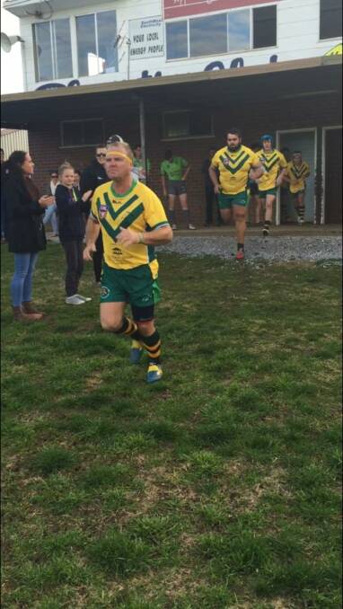 Stuart Gay leads the team out on the field against the Harden Hawks during a charity match last year. He will be President in 2018