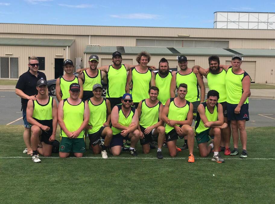The Rovers touch side who played in a “Battle of the Codes” touch football day in Canberra at Viking Park for the Tara Costigan Foundation. 