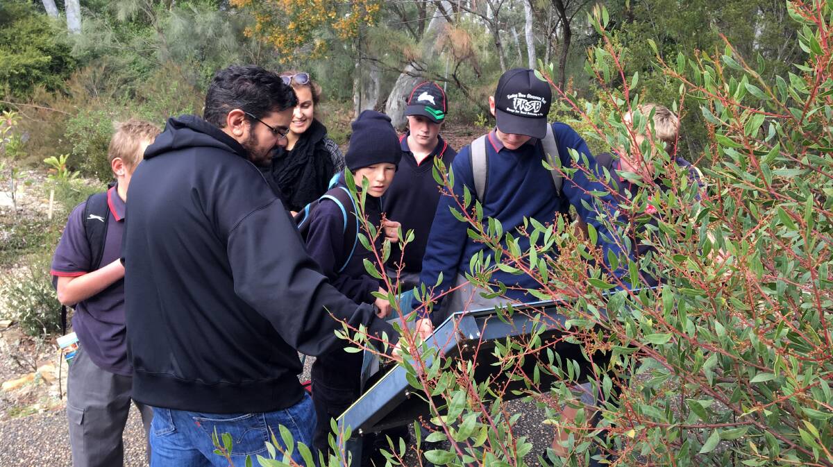 BCS students are shown native flora and fauna. 