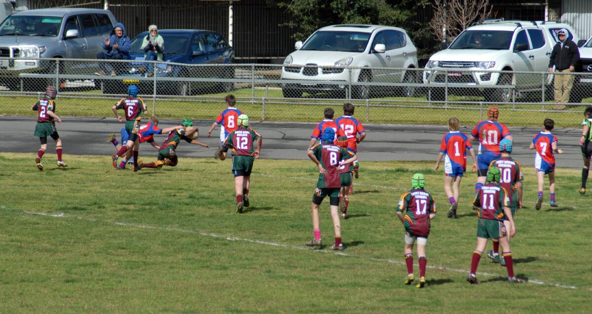  Anthony Brown breaks through the Kangaroos' defence to score a try in their 26-16 preliminary final win over Wagga last weekend. 
