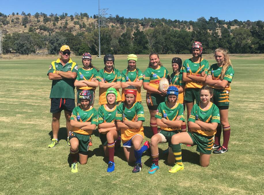 The first ever Under 14's Boorowa Girls Tackle squad was dominant in Wagga, winning all of its games.