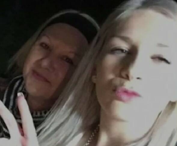 TEEN ARRESTED: Tracey-Lee Kemp in a photo with Taylah Hocking, 19, who has been charged over the hit-and-run.