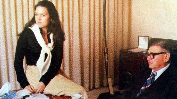 A young Gina Rinehart in her father Lang Hancock's office. Photo: ABC TV