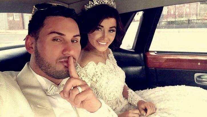 ?Salim Mehajer and his wife Aysha during their lavish wedding in August last year.  Photo: Facebook