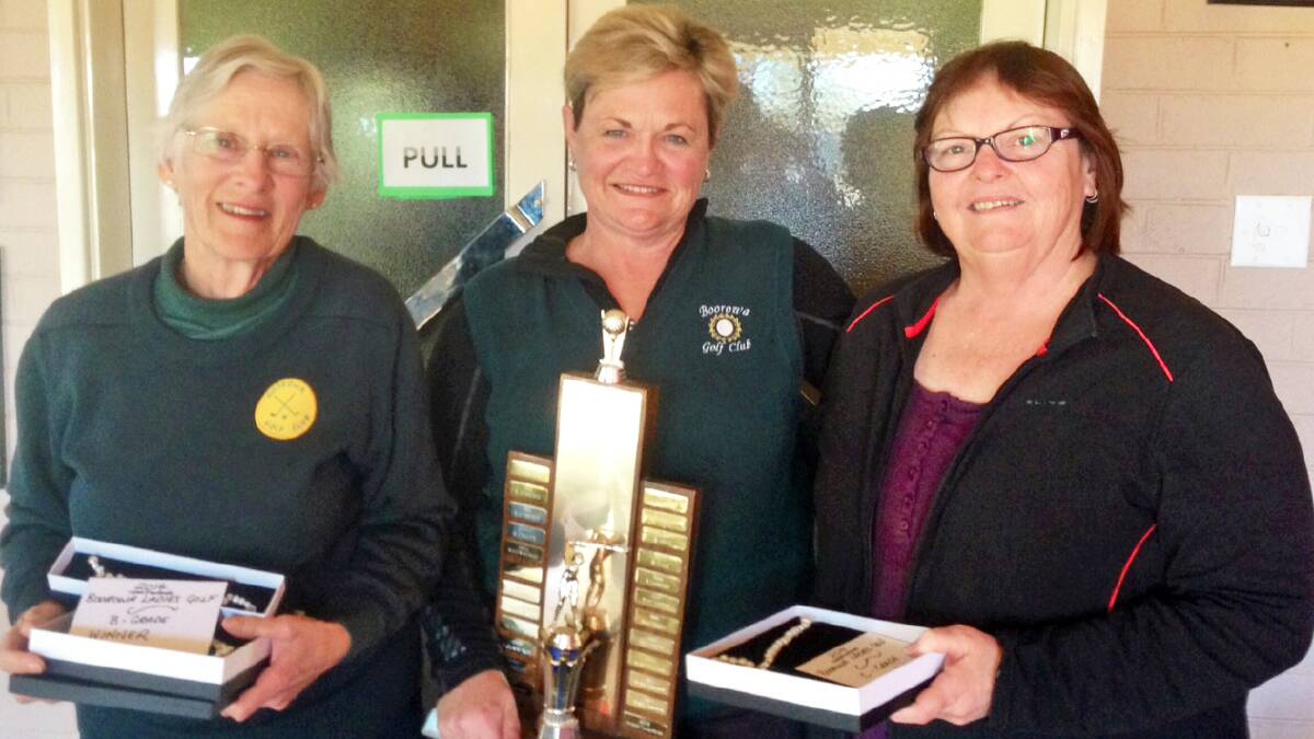 Helen Aldersey, Wendy Tuckerman and Leeanne Farrell. Wendy has won the Club Championships for the tenth year in a row.