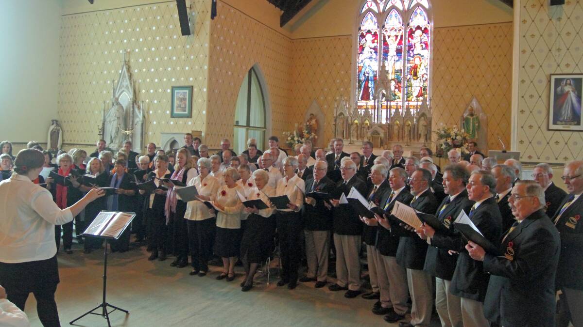 CAN-ASSIST: Combined choirs entertaining the local audience during the concert in St Patrick's Church in 2015. A similar format will be used this year for the Can Assist fund-raising concert.