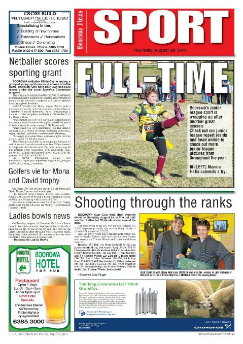 Boorowa News front and back pages 2014 | July - December
