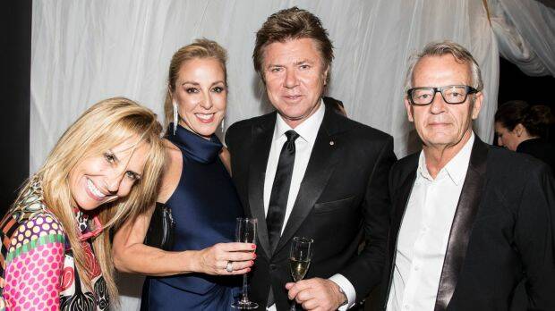 Richard Wilkins with Virginia Burmeister (to his left), Nat Grosby (far left) and Mark Obitz (far right) at Sydney's Lyric Theatre last Saturday. Photo: Ken Leanfore