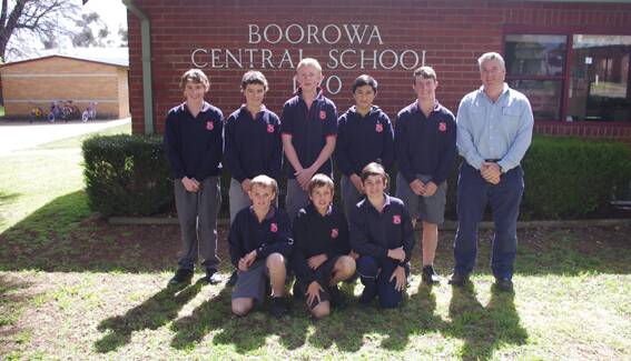 The winning year seven and eight team. Back row:Brock Ritchie, Patrick Johnson, Chandler Power, Caleb Collier, Jack Hinds and Coach Stewart Blomfield. Front: Max Gay, Austin Power, Nick Stephens.