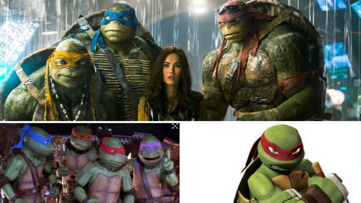 Changing faces of the Ninja Turtles. Photos: FILE.
