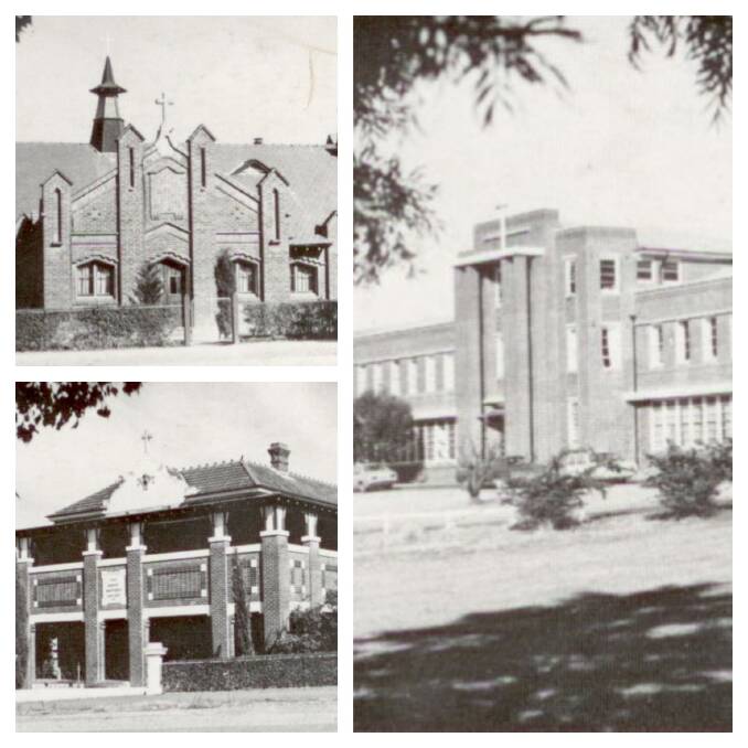 The Marist Brothers' Forbes schools in 1926, 1930 and (right) 1976. Photos supplied.