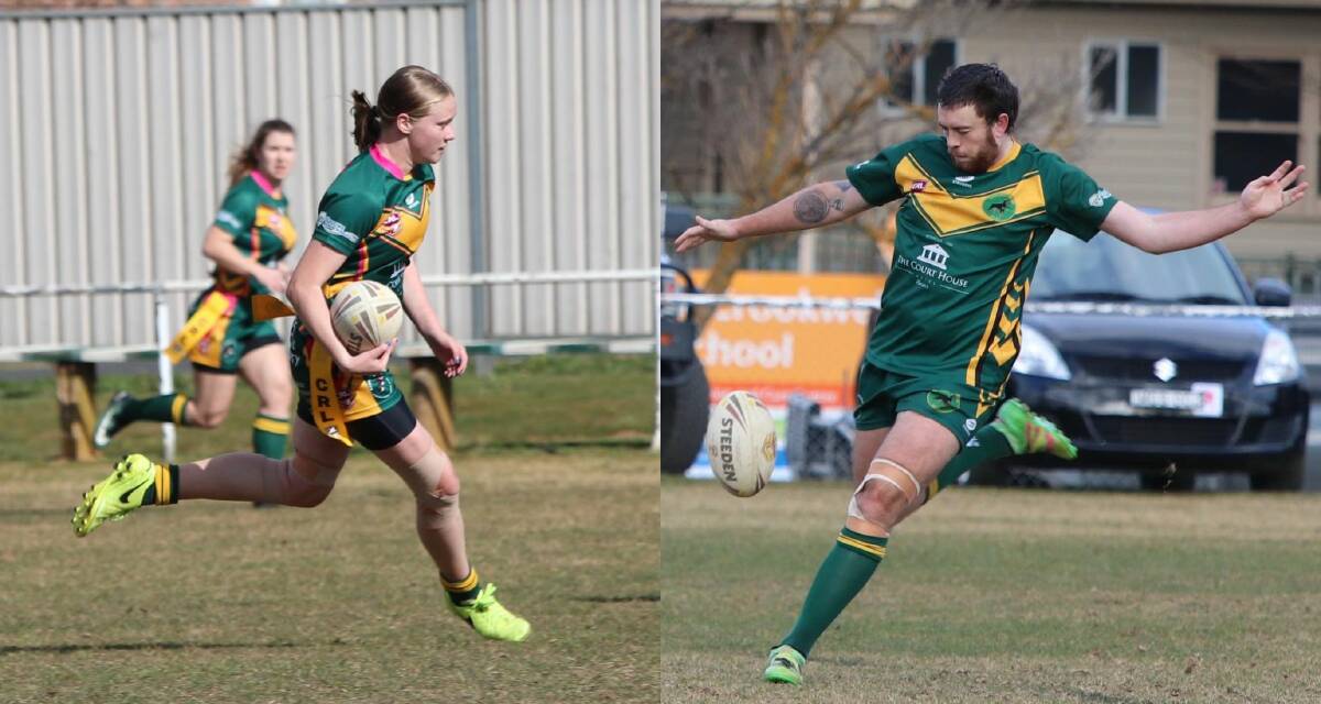 The Rovers' Amanda Noakes (left) and Murray Armour (right) are set to take on arch-rivals Binalong in an important set of Saturday fixtures. Photos: Sharon Hinds