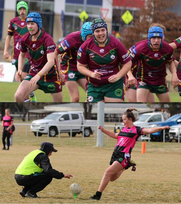 The Under 16s (top) will play their first final against the Queanbeyan Blues on Friday night, while Georgia Murray (bottom) and the Roverettes kept their finals hopes alive with a win last weekend. Photos: Sharon Hinds