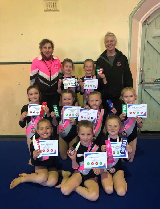 Members of the Boorowa Gymnastics Club pictured at this year's Yass Gymnastic Competition. 