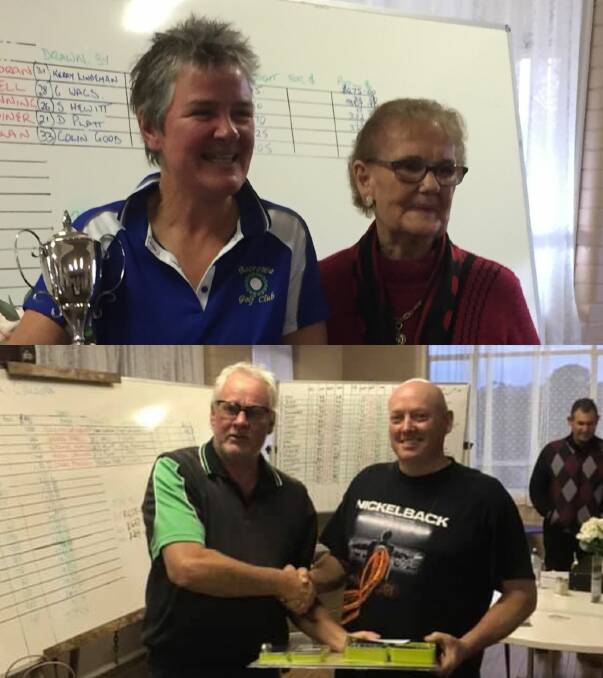 Hazel Gardner (upper left) won this year's Canemumbla Cup, while Roger Mason (bottom right) was a runner up in the Gungewalla Cup. Top photo supplied by Polly Farrell, bottom photo supplied by Boorowa Recreation Club.