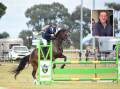 Showjumping is one of the most popular events at the Boorowa Show. Inset - Ringmaster Geoff Mason.