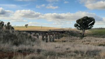 The disused bridge over the Boorowa River would need to be repaired for a rail trail.