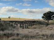 The disused bridge over the Boorowa River would need to be repaired for a rail trail.
