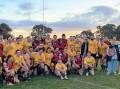 Boorowa and West Wyalong players and officials who took part in the inaugural McCabe/Stapleton Shield.