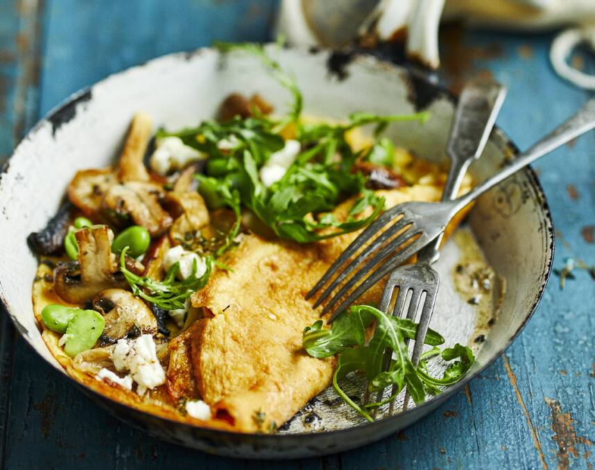 Mushroom and goat's cheese omelette. Picture: Supplied