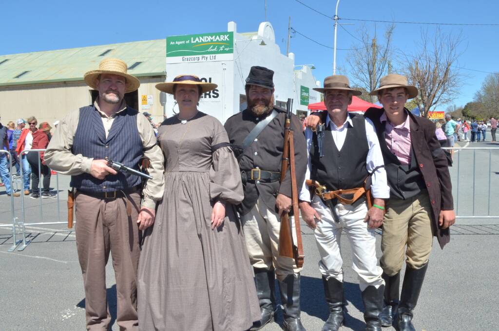 Turn Back Time: These colonial enthusiasts dressed as bushrangers during the 2017 Irish Woolfest. 