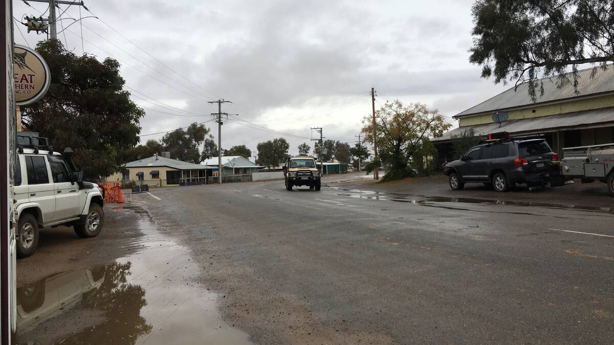 It's raining in Tibooburra, and hopefully heading to the central parched areas of the state. Photo courtesy of Family Hotel, Tibooburra.