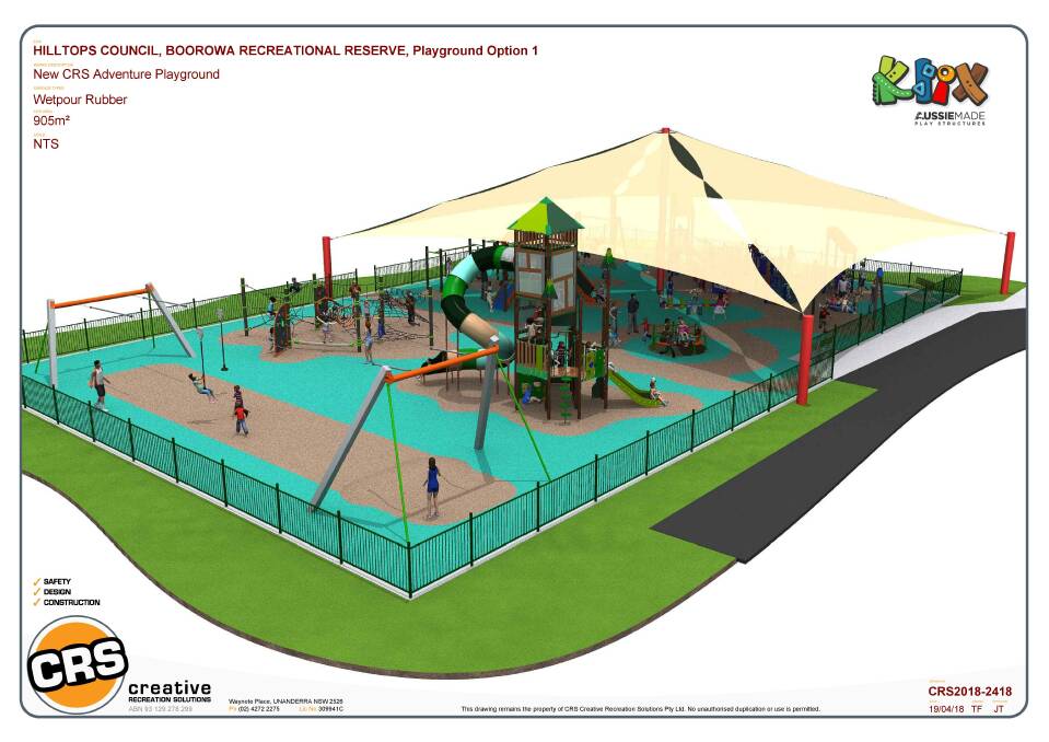 An artist's rendering on how the new playground will look once completed. 