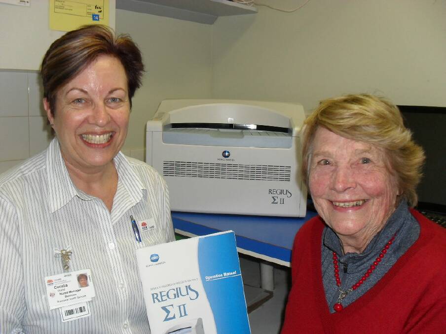 Facility Manager, Cecelia Walsh and President of the Boorowa Hospital Auxiliary, Judy McGuiness with the new ‘state of the art’ X Ray Machine for the Boorowa Hospital.