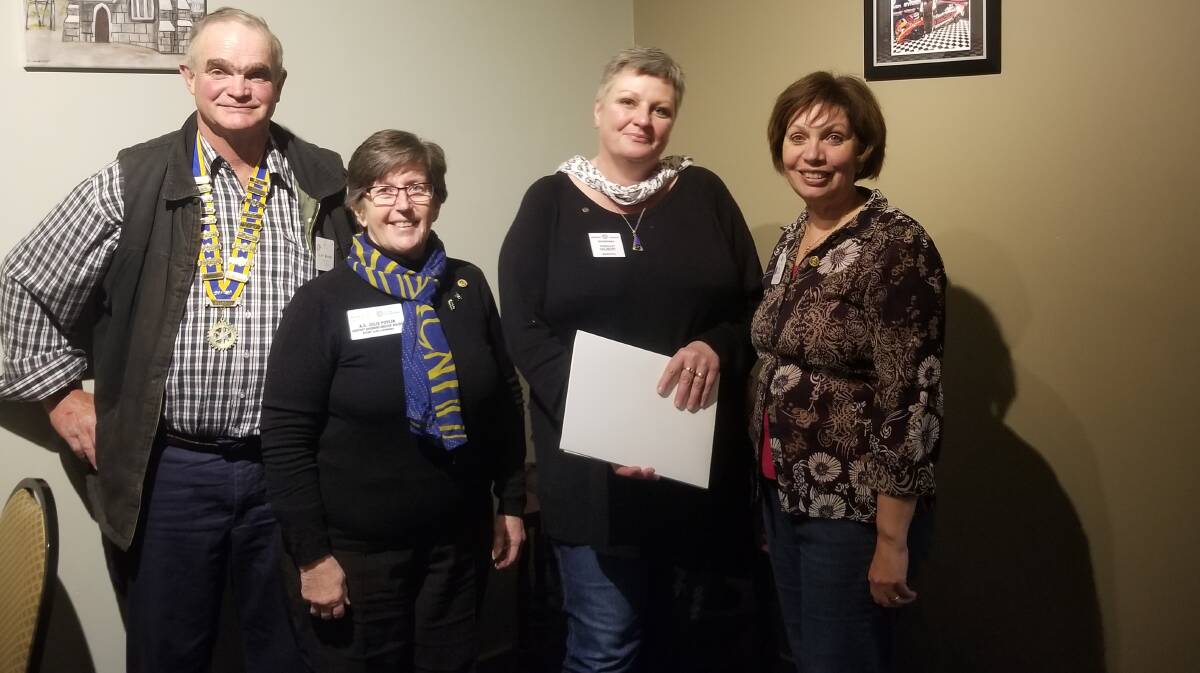 Rotary welcomed its newest member Chelle Gilbert at the last meeting. 