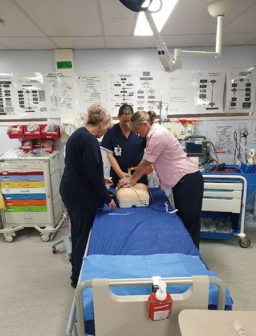 Nursing staff involved in a recent emergency training session.