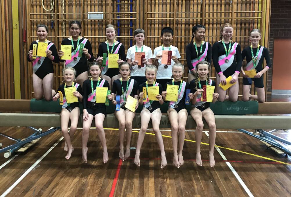 The gymnasts had the opportunity of participating in an in-club competition with modified routines. Photo supplied. 