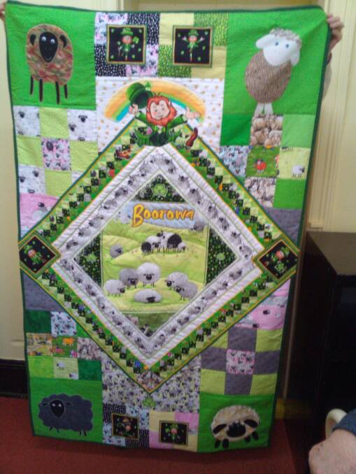 No Irish Woolfest but we've still got the Woolfest quilt. Photo: John Snelling