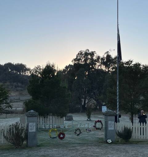 Rugby commemorated Anzac Day with a traditional dawn service. Photo: Marg Kelly 