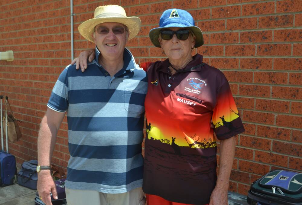 Mark Dwyer and Maureen Westbury, who placed second at social bowls. 