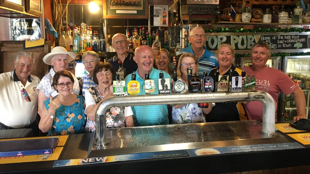 Camden Rotary Club, including President Stephen Humphreys (front row, middle) members visiting Boorowa. Also pictured is Boorowa Rotarian Jenny Carter (back row, second from left). 