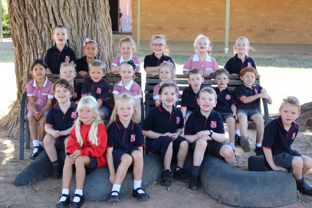 The Kindergarten Class of 2018 at Boorowa Central School. 