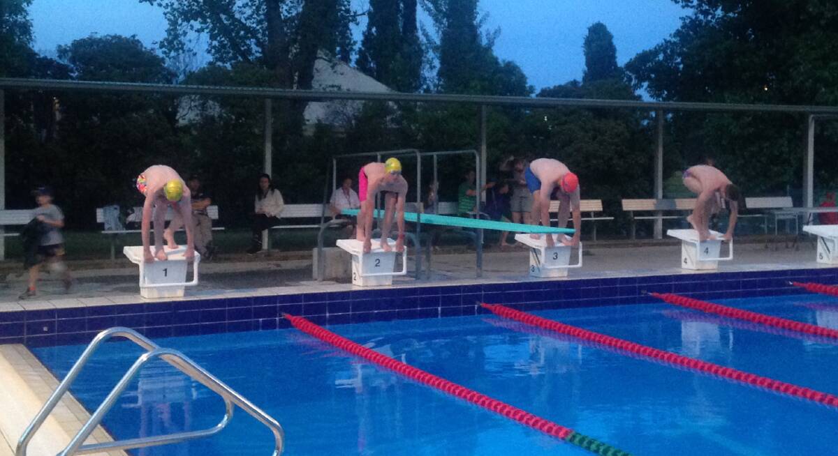 Swimmers competing at Boorowa Memorial Swimming Pool. File photo. 