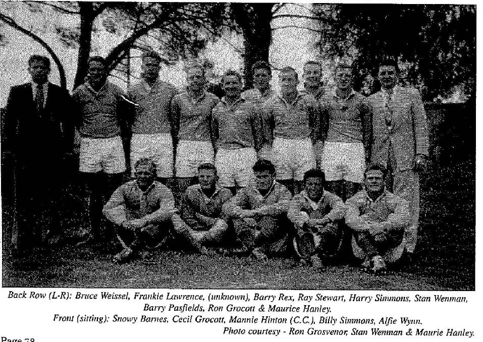 Bede Ryan remembers Maurie Hanley (front right). 