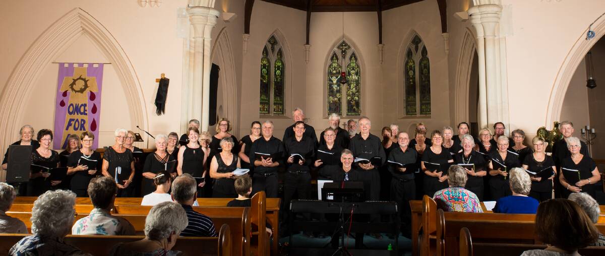 Hilltops Choir performs under the baton of Canberra-based musical director Rodney Clancy and Harden accompanist Stewart Bruce.