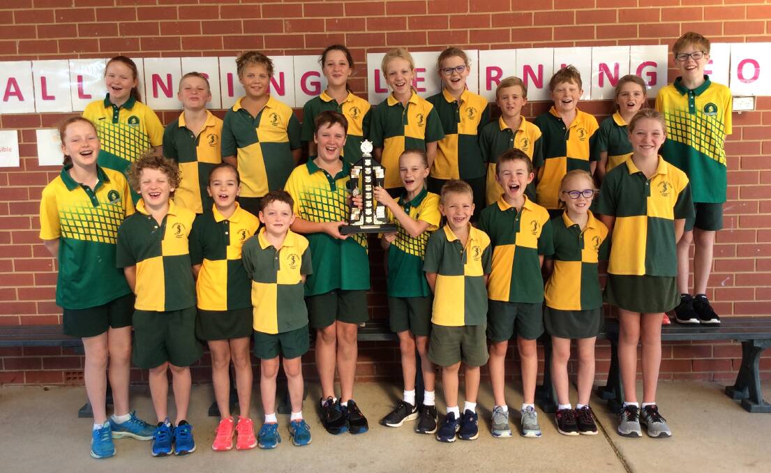 St Josephs swim team who competed at the WR Swimming Carnival. They won the Handicap Trophy and came 3rd overall. 