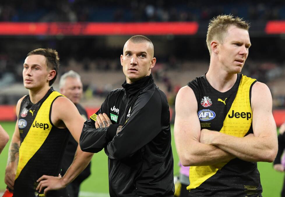 History suggests it's far too early to be overly concerned about Dustin Martin and the Tigers. Photo: Quinn Rooney/Getty Images 