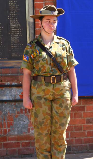 The Boorowa Cadets did an excellent job acting as the catafalque party during the Remembrance Day ceremony.