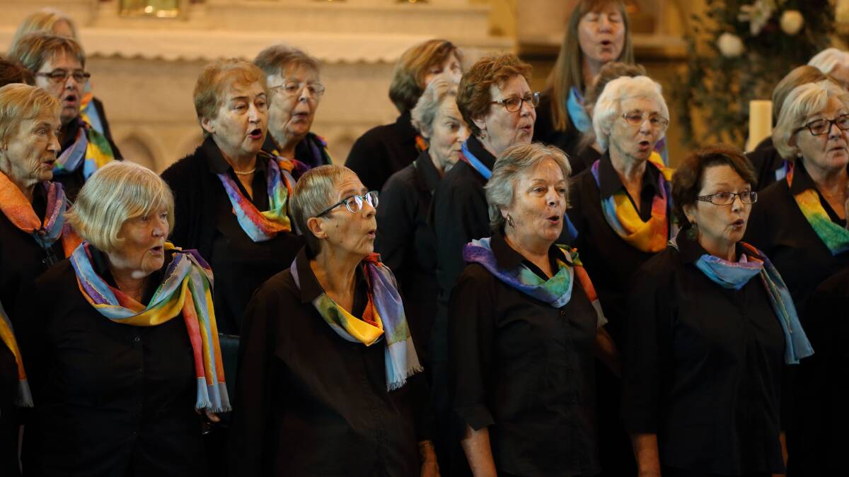 Members of the Gospel Folk Choir (Canberra) performing at a recent Songs of Hope concert. Five choirs will entertain on Sunday, and are sure to provide a great afternoon of song.