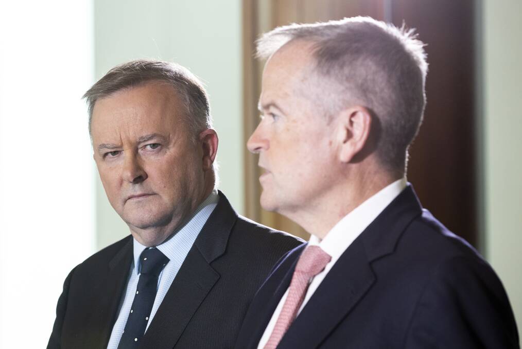 Labor NDIS spokesman Bill Shorten (right), pictured with Opposition Leader Anthony Albanese, said the $22 billion scheme was "poorly run and under attack". Picture: Picture: Sitthixay Ditthavong