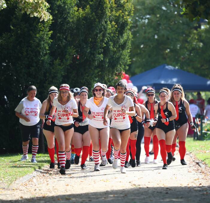 Participants hit the ground running in an annual Cupid's Undie Run event in Bathurst. Image: File.